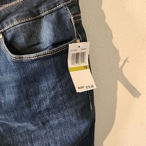 Women's Seven 7 Felicity High Rise Slim Flare Everest Jeans Sz 14 NEW - Picture 6 of 8